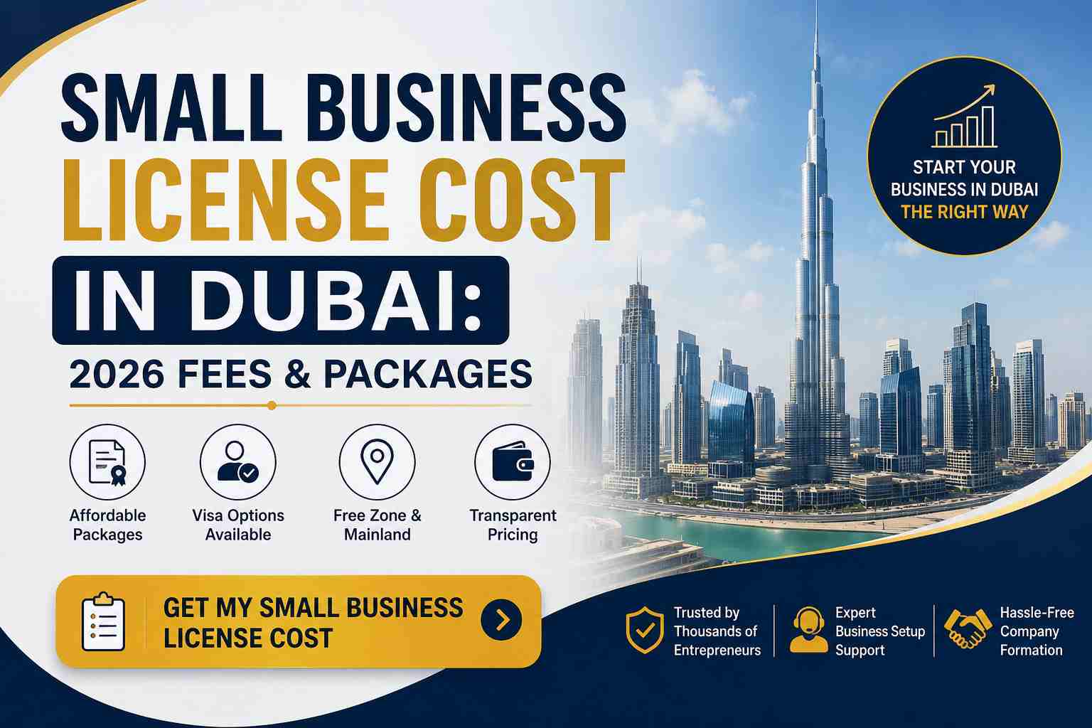 Small Business License Cost in Dubai: 2026 Fees & Packages